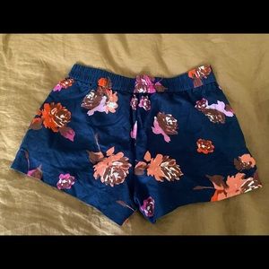 J Crew Floral Linen Cotten blend shorts with Pockets